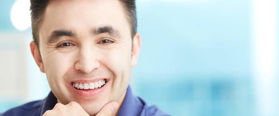 man with braces